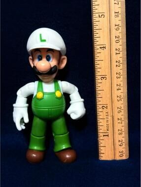 Jakks Pacific Nintendo Figure From Super Mario Fire Luigi 3"